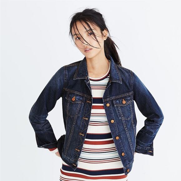 Madewell Jean Jacket in Briarwood Wash Size Small SOLD OUT Online Trucker - Picture 2 of 9